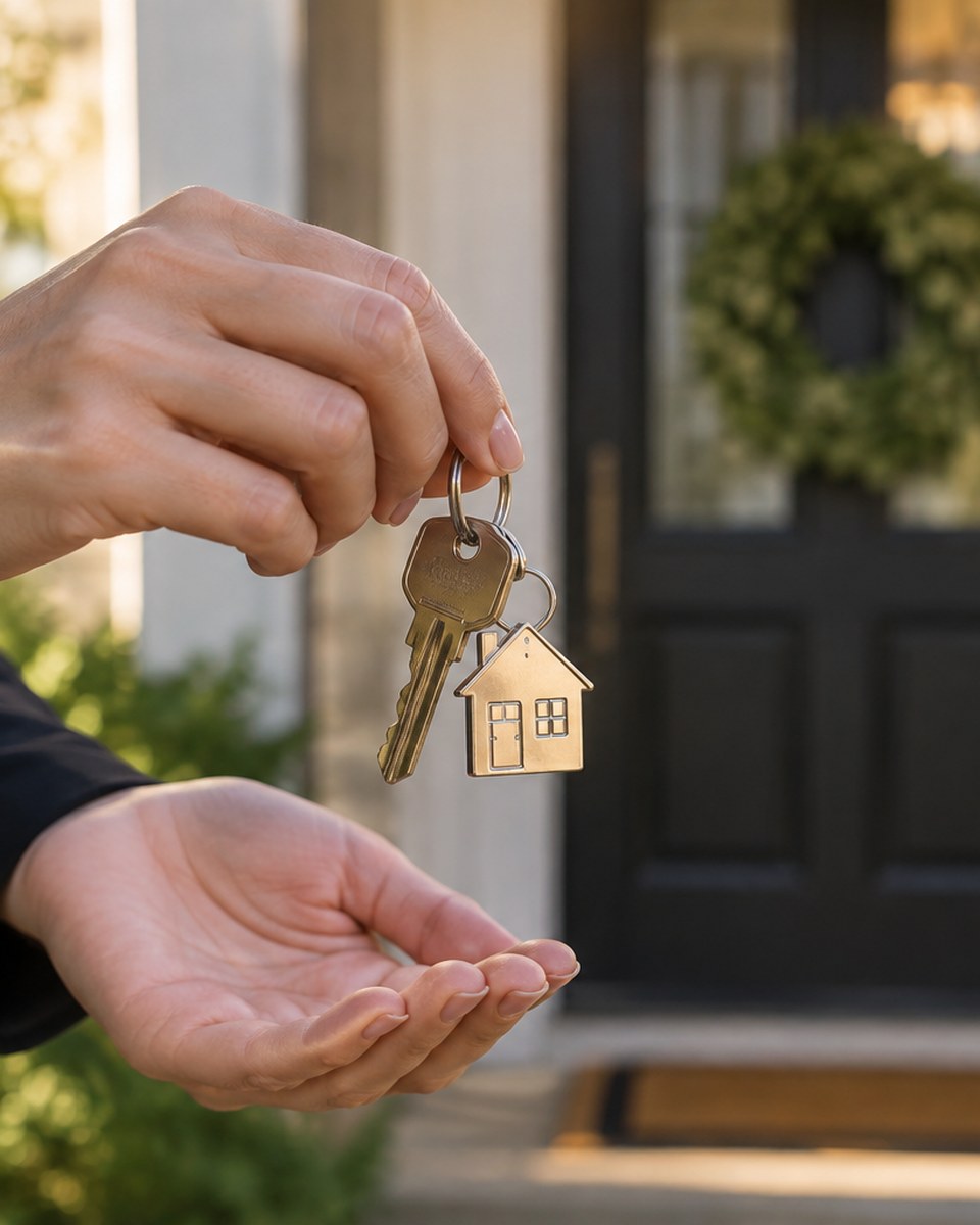 Handing over the keys to a new home
